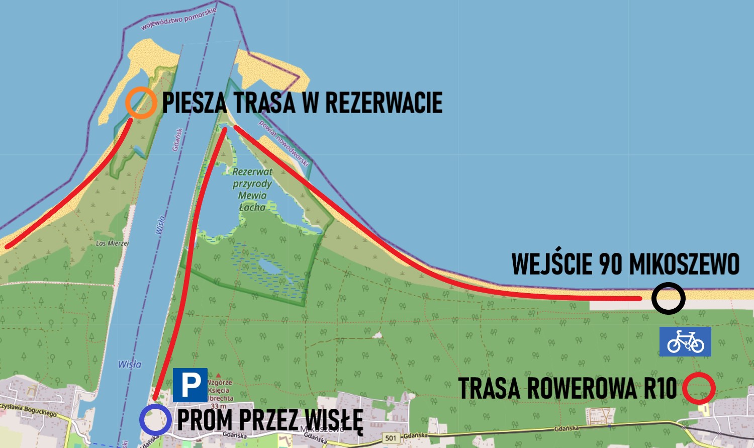 Ujście Wisły i rezerwat Mewia Łacha