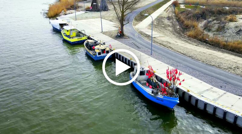 port rybacki w krynicy morskiej wideo 4k