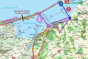 Tramwaj wodny S3 "m/s "Generał Kutrzeba" - mapa trasy | NaMierzeje.pl