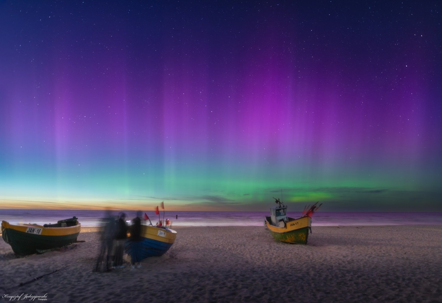 Zorza polarna nad Bałtykiem | Krzysztof Jędrzejewski Photography | NaMierzeje.pl