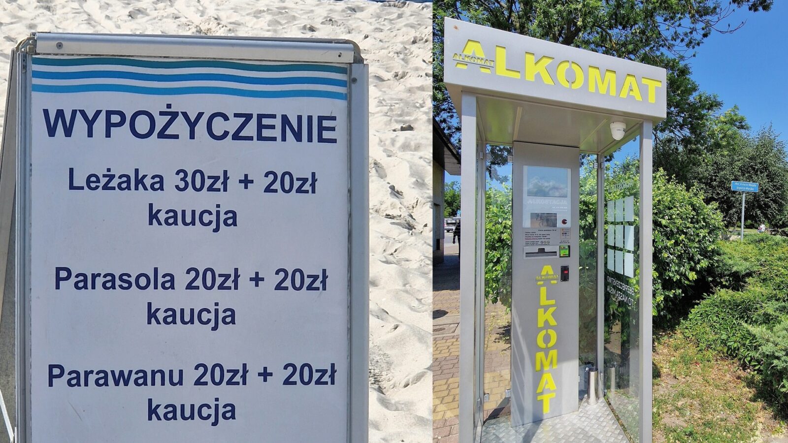 Leżaki i alkomat