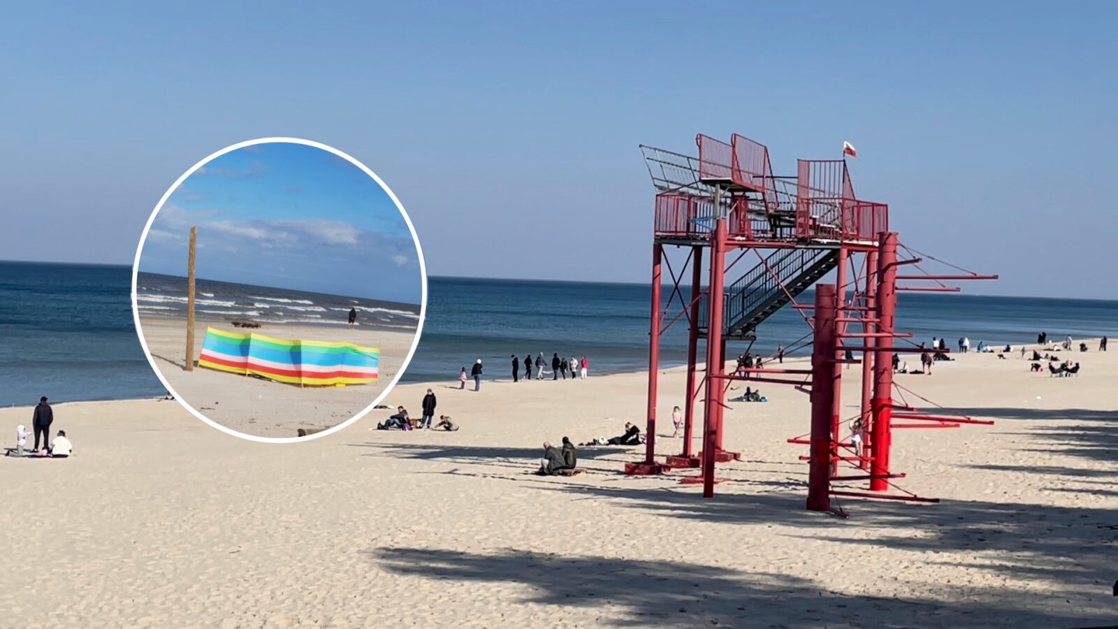 Parawany na plaży w Stegnie | NaMierzeje.pl